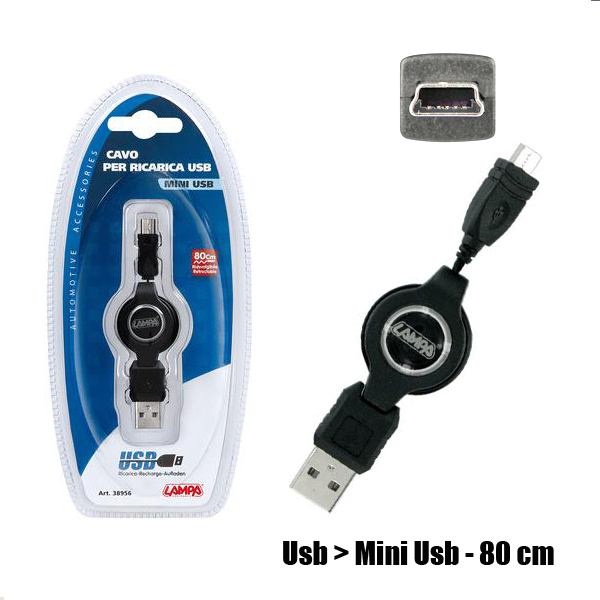 CABLE LAMPA MINI USB.1MTS